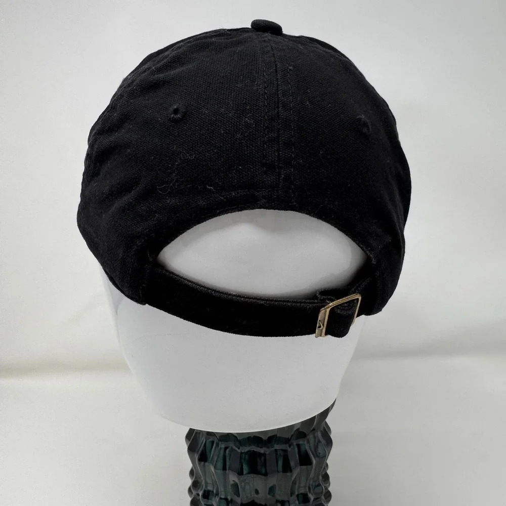 Nike Hat Black Youth One Size Adjustable Swoosh Cap‎ Embroidery Logo